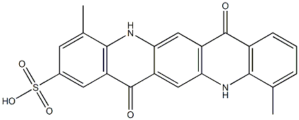 5,7,12,14-Tetrahydro-4,11-dimethyl-7,14-dioxoquino[2,3-b]acridine-2-sulfonic acid Struktur