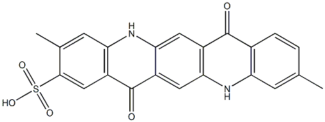 5,7,12,14-Tetrahydro-3,10-dimethyl-7,14-dioxoquino[2,3-b]acridine-2-sulfonic acid Struktur