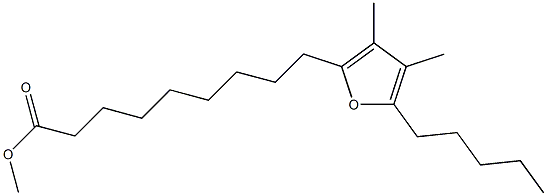 9-(3,4-Dimethyl-5-pentylfuran-2-yl)nonanoic acid methyl ester Struktur