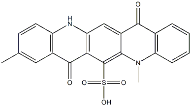 5,7,12,14-Tetrahydro-5,9-dimethyl-7,14-dioxoquino[2,3-b]acridine-6-sulfonic acid Struktur