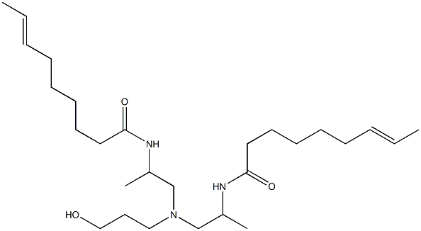 N,N'-[3-Hydroxypropyliminobis(1-methyl-2,1-ethanediyl)]bis(7-nonenamide) Struktur