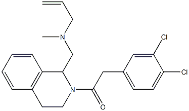 1,2,3,4-Tetrahydro-2-[(3,4-dichlorophenyl)acetyl]-1-[[N-methyl-N-(2-propenyl)amino]methyl]isoquinoline Struktur