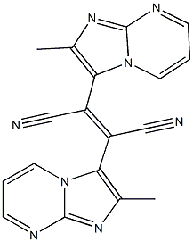 (E)-2,3-Bis(2-methylimidazo[1,2-a]pyrimidin-3-yl)-2-butenedinitrile Struktur