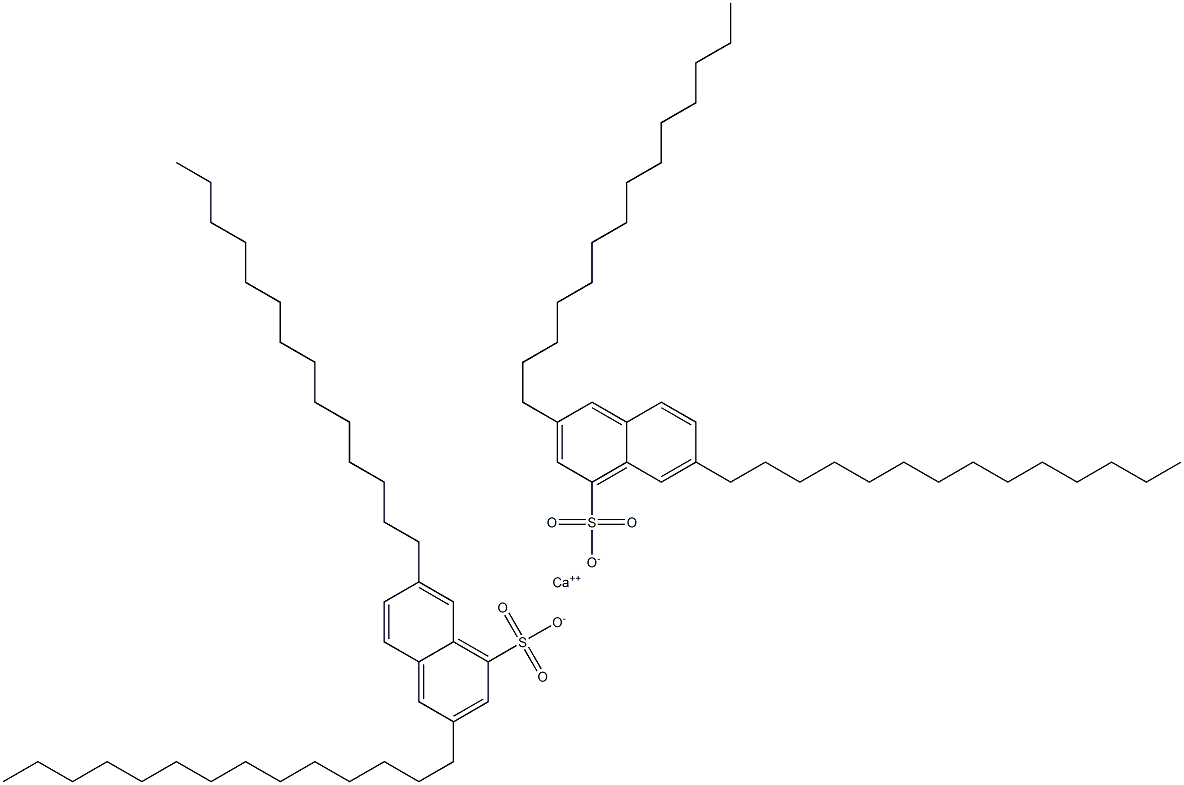 Bis(3,7-ditetradecyl-1-naphthalenesulfonic acid)calcium salt Struktur