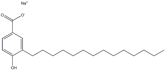 3-Tetradecyl-4-hydroxybenzoic acid sodium salt Struktur