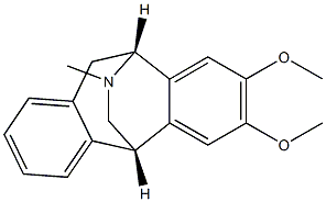 (5S,10R)-10,11-Dihydro-7,8-dimethoxy-12-methyl-10,5-(iminomethano)-5H-dibenzo[a,d]cycloheptene Struktur