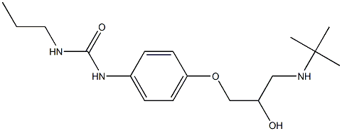 1-Propyl-3-[4-[2-hydroxy-3-[tert-butylamino]propoxy]phenyl]urea Struktur