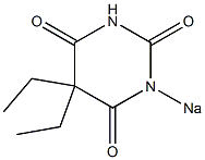 5,5-Diethyl-3-sodiobarbituric acid Struktur