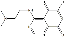 4-(2-Dimethylaminoethylamino)-6-methoxyquinazoline-5,8-dione Struktur