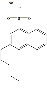 3-Hexyl-1-naphthalenesulfonic acid sodium salt Struktur