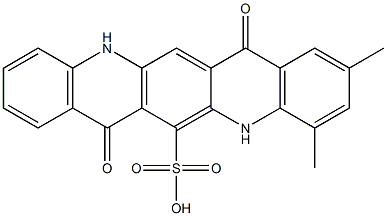 5,7,12,14-Tetrahydro-2,4-dimethyl-7,14-dioxoquino[2,3-b]acridine-6-sulfonic acid Struktur