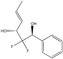 (1S,3R,4E)-2,2-Difluoro-1-phenyl-4-hexene-1,3-diol Struktur