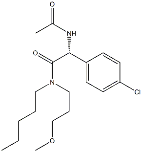 N-[(R)-1-(4-Chlorophenyl)-2-[(3-methoxypropyl)pentylamino]-2-oxoethyl]acetamide Struktur