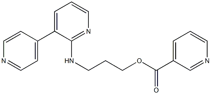 Pyridine-3-carboxylic acid 3-[(3,4'-bipyridin-6-yl)amino]propyl ester Struktur