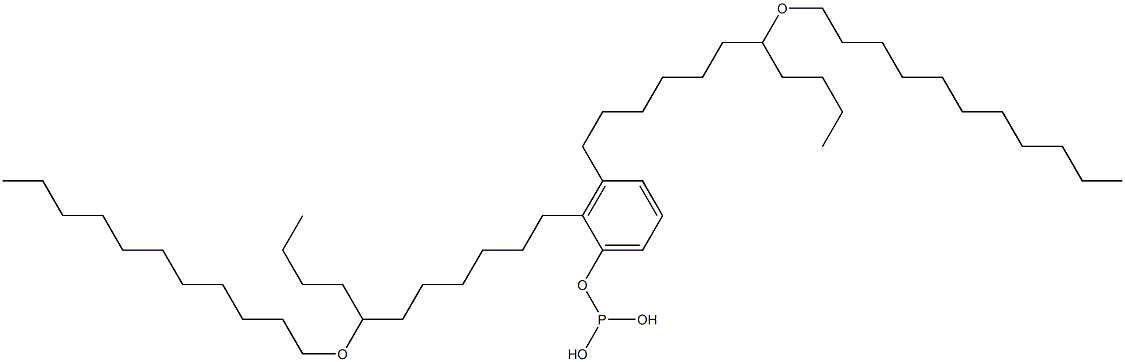 Phosphorous acid bis[7-(undecyloxy)undecyl]phenyl ester Struktur