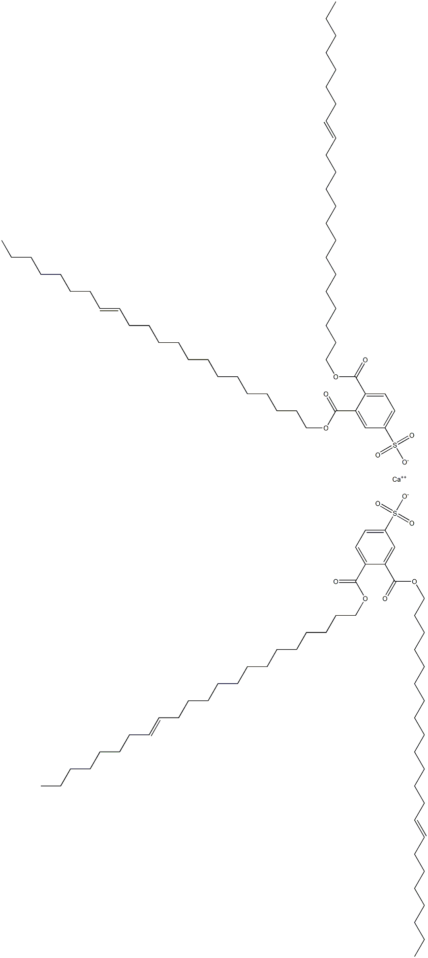 Bis[3,4-di(14-docosenyloxycarbonyl)benzenesulfonic acid]calcium salt Struktur