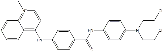 4-[[4-[4-[N,N-Bis(2-chloroethyl)amino]phenylaminocarbonyl]phenyl]amino]-1-methylquinolinium Struktur