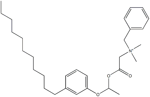 N,N-Dimethyl-N-benzyl-N-[[[1-(3-undecylphenyloxy)ethyl]oxycarbonyl]methyl]aminium Struktur