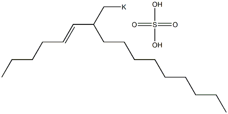 Sulfuric acid 2-(1-hexenyl)undecyl=potassium ester salt Struktur