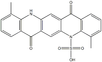 5,7,12,14-Tetrahydro-4,11-dimethyl-7,14-dioxoquino[2,3-b]acridine-5-sulfonic acid Struktur