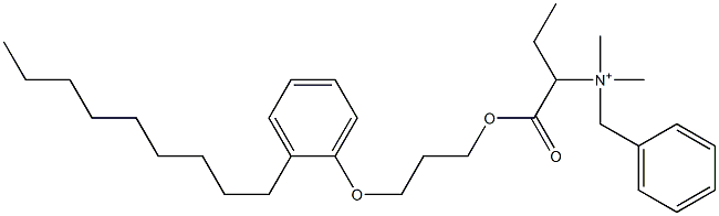 N,N-Dimethyl-N-benzyl-N-[1-[[3-(2-nonylphenyloxy)propyl]oxycarbonyl]propyl]aminium Struktur