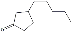 3-Hexylcyclopentanone Struktur