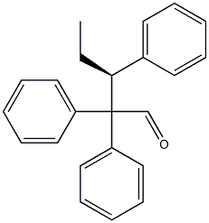 [S,(+)]-2,2,3-Triphenylvaleraldehyde Struktur