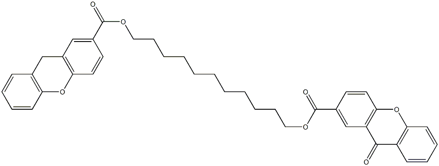 9-Oxo[2,2'-[(undecane-1,11-diyl)bis(oxycarbonyl)]bis[9H-xanthene]] Struktur