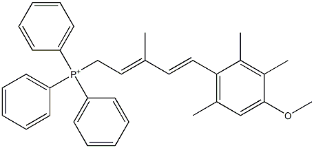 [(2E,4E)-5-(4-Methoxy-2,3,6-trimethylphenyl)-3-methyl-2,4-pentadienyl]triphenylphosphonium Struktur