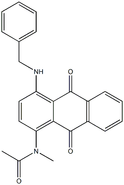 1-(N-Methylacetylamino)-4-(benzylamino)anthraquinone Struktur