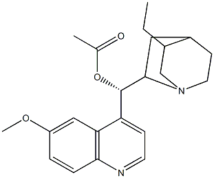 (9S)-9-Acetoxy-6'-methoxy-10,11-dihydrocinchonan Struktur