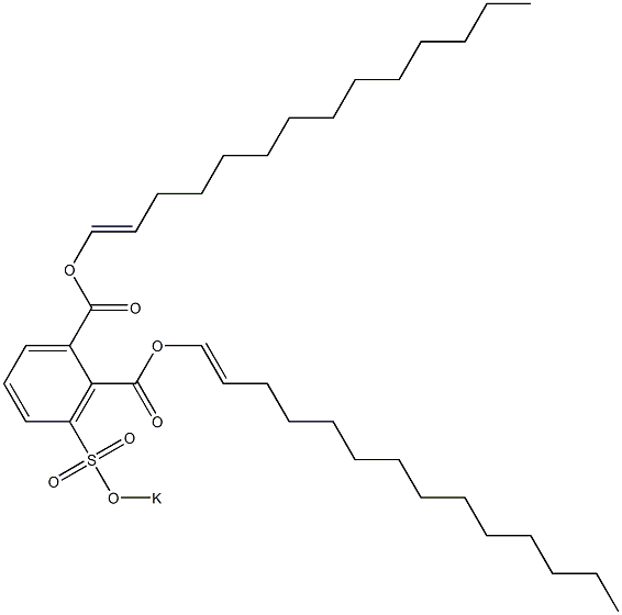 3-(Potassiosulfo)phthalic acid di(1-tetradecenyl) ester Struktur