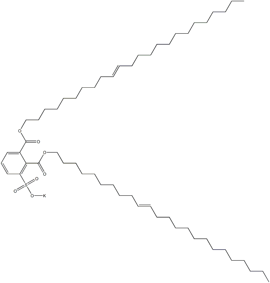 3-(Potassiosulfo)phthalic acid di(10-tetracosenyl) ester Struktur