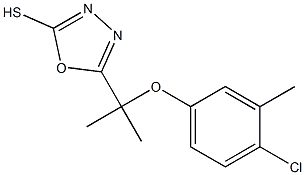 5-[1-(4-Chloro-m-tolyloxy)-1-methylethyl]-1,3,4-oxadiazole-2-thiol Struktur