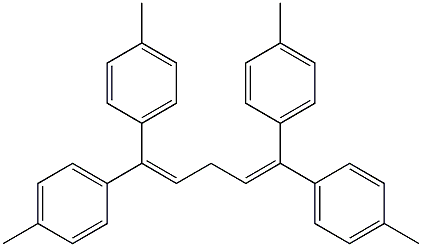 1,1,5,5-Tetrakis(4-methylphenyl)-1,4-pentadiene Struktur