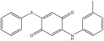 5-(3-Methylanilino)-2-phenylthio-1,4-benzoquinone Struktur