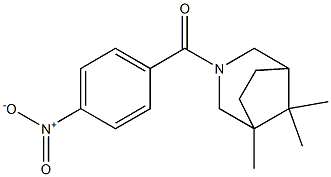 3-(p-Nitrobenzoyl)-1,8,8-trimethyl-3-azabicyclo[3.2.1]octane Struktur