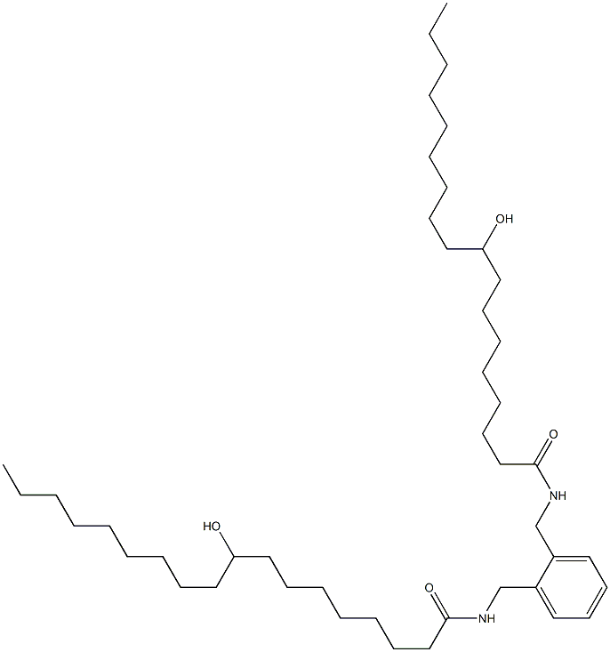 N,N'-(1,2-Phenylenebismethylene)bis(9-hydroxystearamide) Struktur