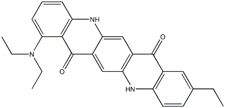 1-(Diethylamino)-9-ethyl-5,12-dihydroquino[2,3-b]acridine-7,14-dione Struktur