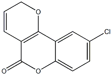 9-Chloro-2H,5H-pyrano[3,2-c][1]benzopyran-5-one Struktur