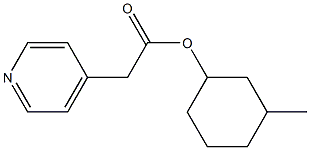 Pyridine-4-acetic acid 3-methylcyclohexyl ester Struktur