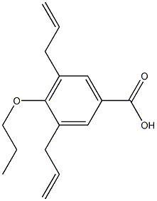 3,5-Diallyl-4-propoxybenzoic acid Struktur