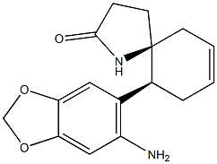 (5S,10S)-10-(6-Amino-1,3-benzodioxol-5-yl)-1-azaspiro[4.5]dec-7-en-2-one Struktur