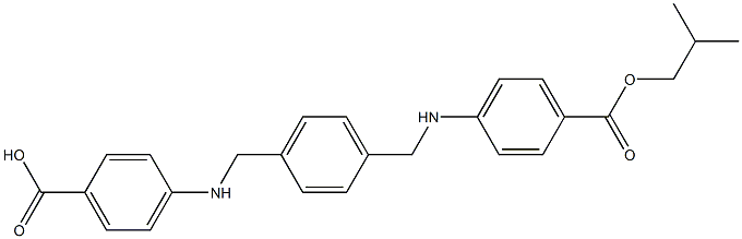 4,4'-[p-Phenylenebis(methylene)bis(imino)]bis[benzoic acid (2-methylpropyl)] ester Struktur