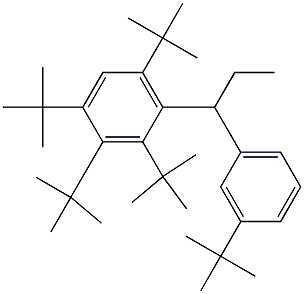 1-(2,3,4,6-Tetra-tert-butylphenyl)-1-(3-tert-butylphenyl)propane Struktur