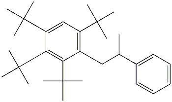 1-(2,3,4,6-Tetra-tert-butylphenyl)-2-phenylpropane Struktur