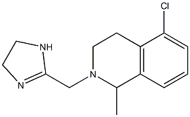 2-[[(1,2,3,4-Tetrahydro-5-chloro-1-methylisoquinolin)-2-yl]methyl]-4,5-dihydro-1H-imidazole Struktur