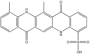 5,7,12,14-Tetrahydro-11,13-dimethyl-7,14-dioxoquino[2,3-b]acridine-4-sulfonic acid Struktur