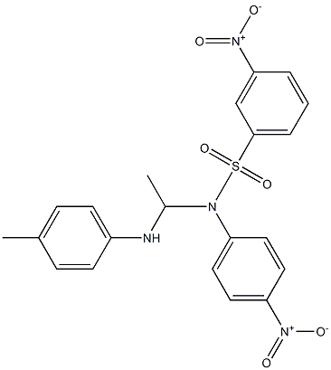 N-[1-[(4-Methylphenyl)amino]ethyl]-N-(4-nitrophenyl)-3-nitrobenzenesulfonamide Struktur