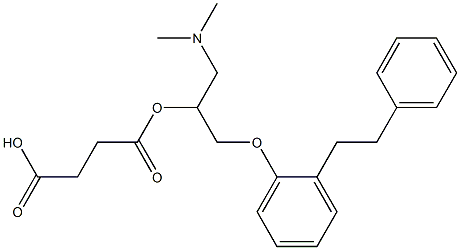 Succinic acid 1-[1-dimethylaminomethyl-2-[2-[2-(phenyl)ethyl]phenoxy]ethyl] ester Struktur